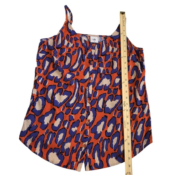 Cabi Leopard Print Button Down Isla Cami Size Medium - Picture 6 of 8